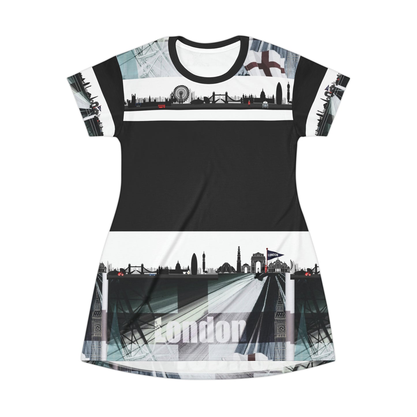 LONDON MONO T-Shirt Dress (AOP)