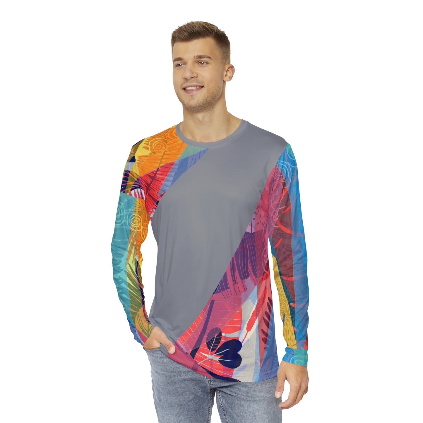 Men's Long Sleeve Shirt (AOP) CALYPSO DREAM