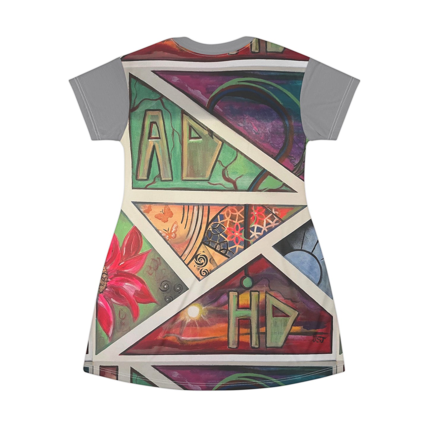 ADHD MENTAL HEALTH AWARENESS T-Shirt Dress (AOP)