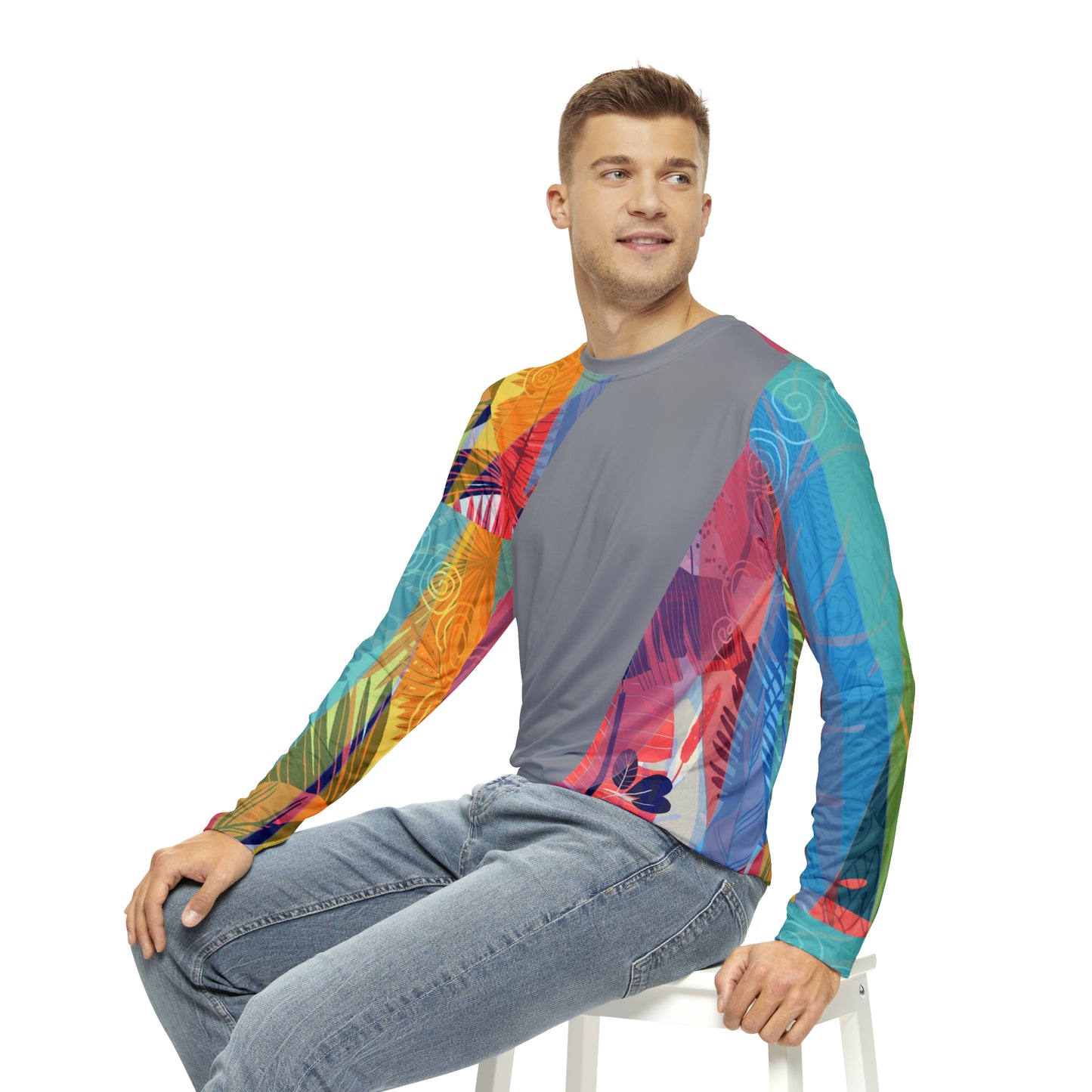 Men's Long Sleeve Shirt (AOP) CALYPSO DREAM