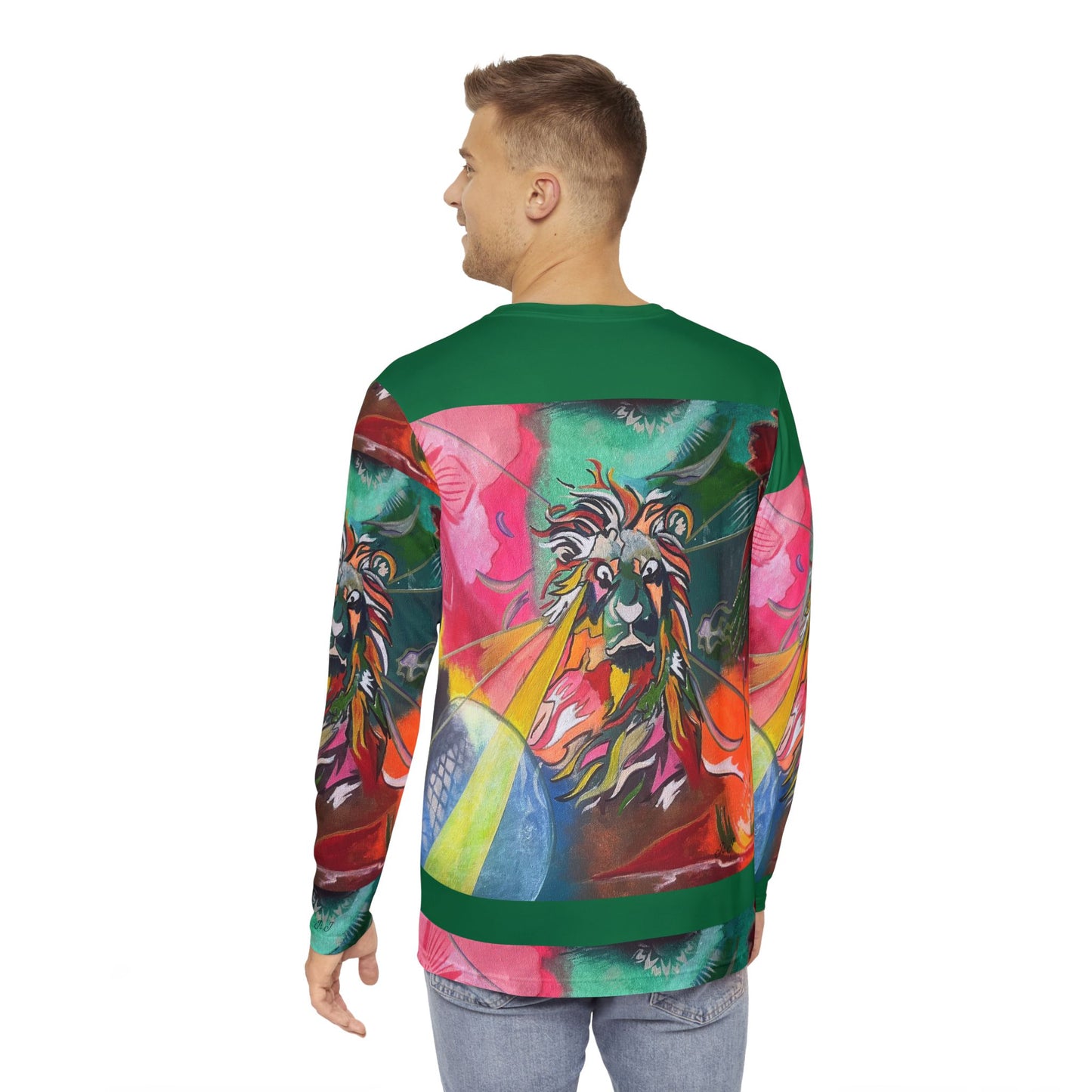 LION ECLECTIC BEAUTY Men's Long Sleeve Shirt (AOP)