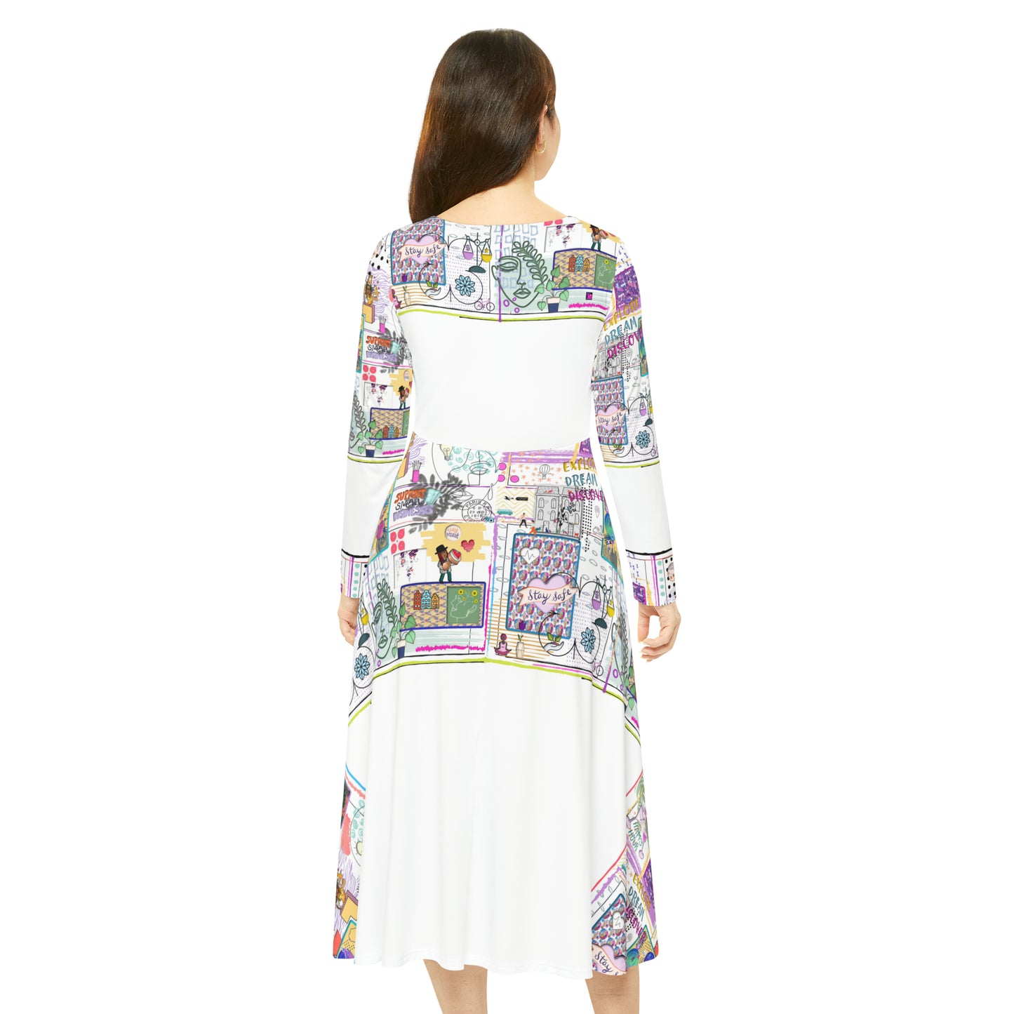 Women's Long Sleeve Dance Dress CHIC & CHEERFUL