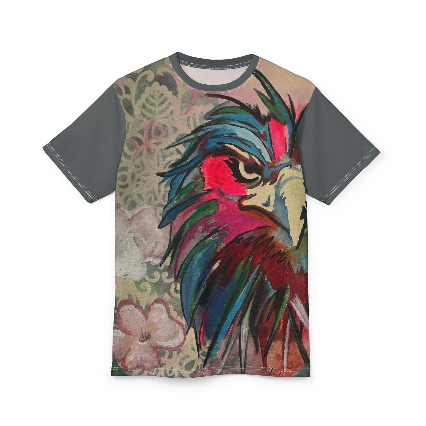 HAND-PAINTED EAGLE Unisex Cut & Sew Tee (AOP)