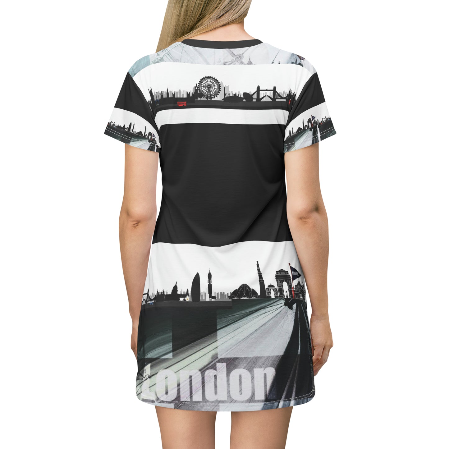 LONDON MONO T-Shirt Dress (AOP)