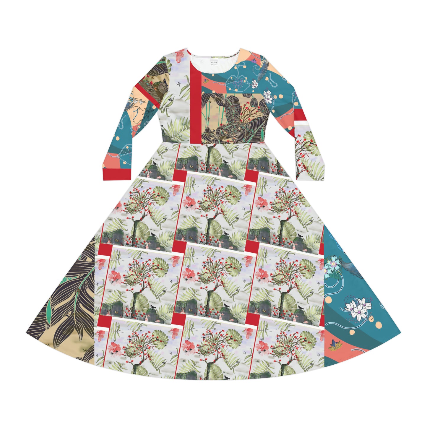 Women's Long Sleeve Dance Dress (AOP) TREE OF HOPE