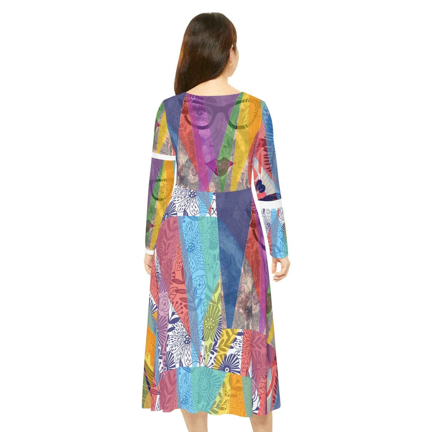 Women's Long Sleeve Dance Dress (AOP) CALYPSO DREAM