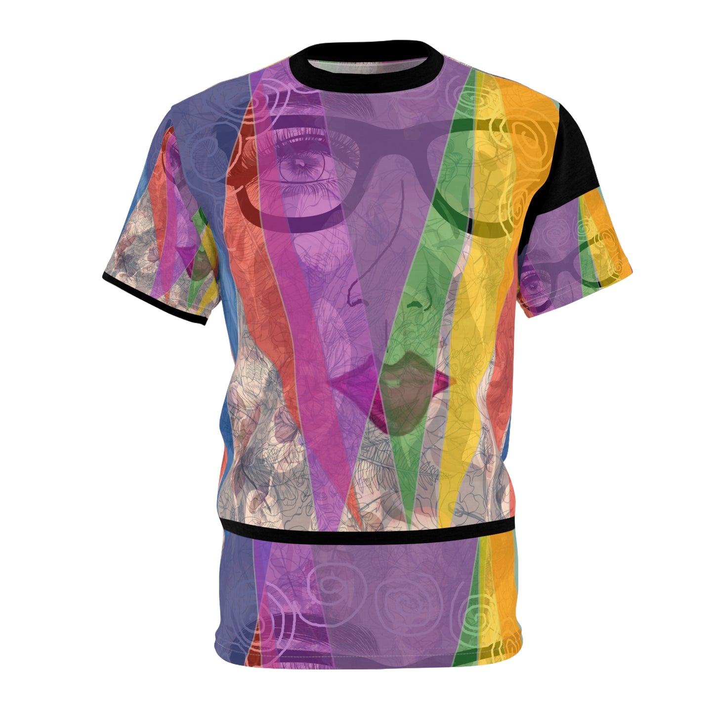 Unisex Cut & Sew Tee (AOP) CALYPSO DREAM