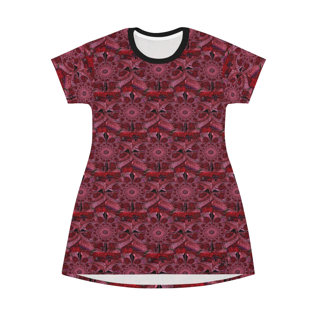 All Over Print T-Shirt Dress REDDIE PINKS