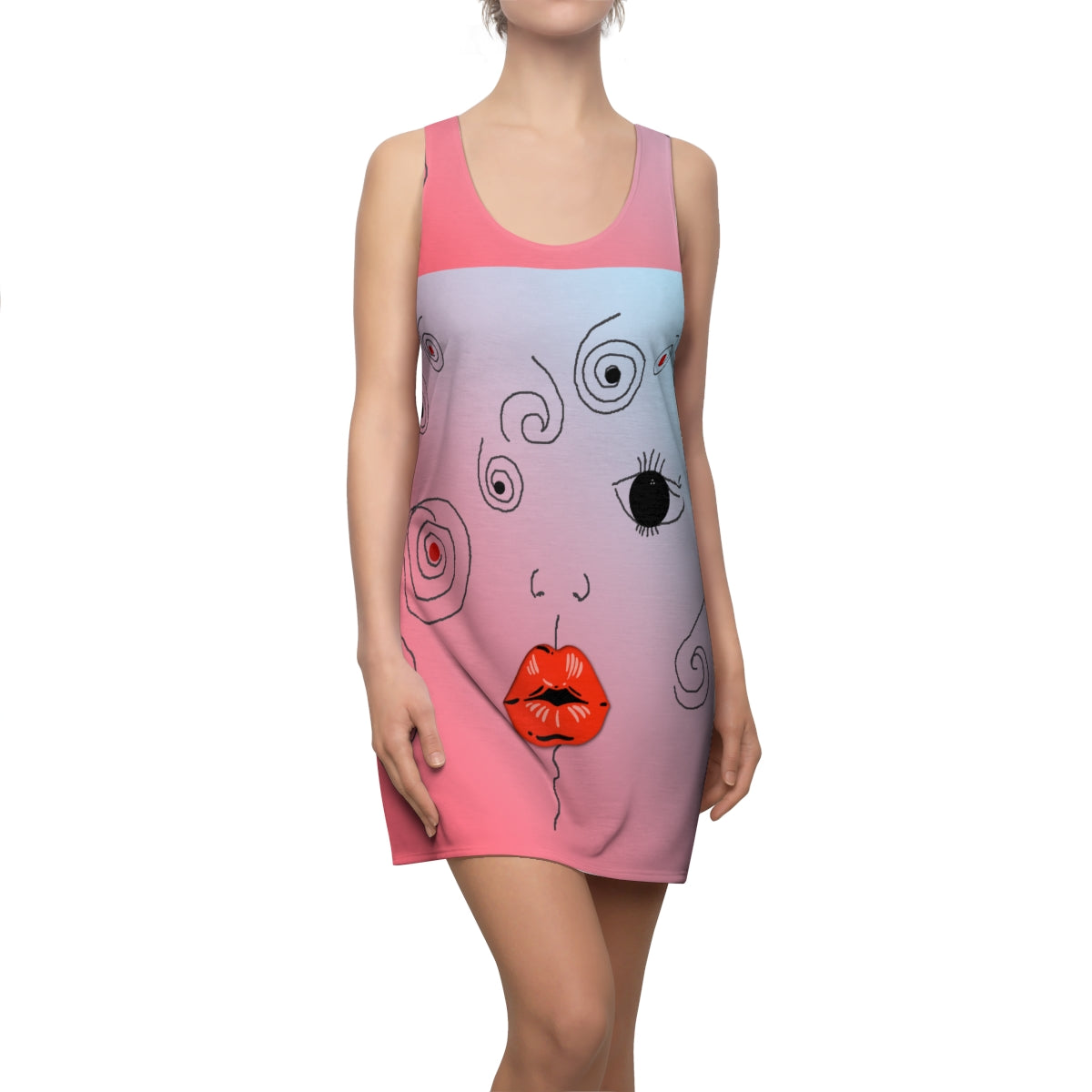 Women's Cut & Sew Racerback Dress KISSY PINK