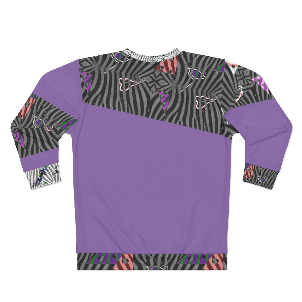 AOP Unisex Sweatshirt ZEBRA DOODLES PURPLE