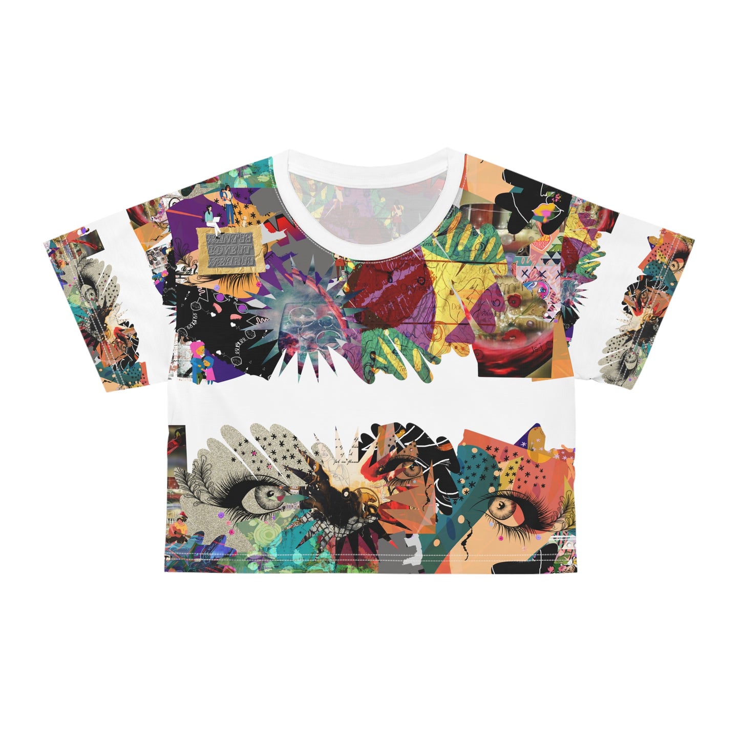 Crop Tee (AOP) MARCIA