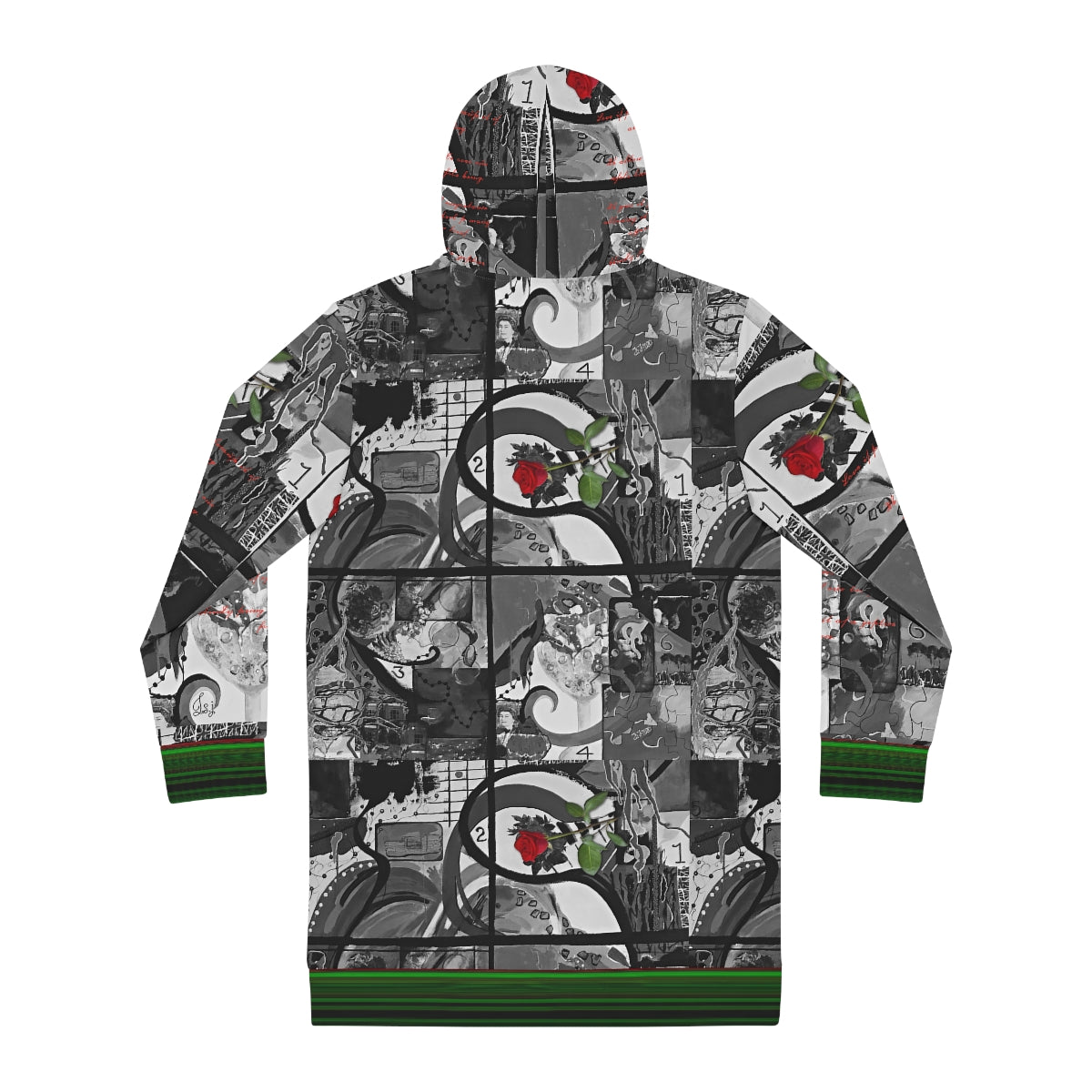 Women's Hoodie Dress (AOP) ROSE & GREEN