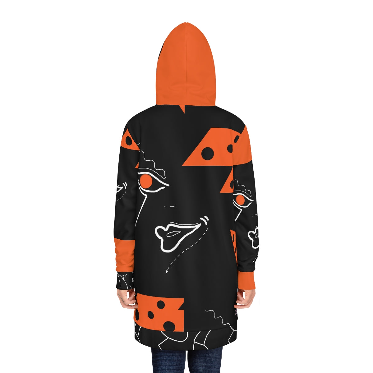 Women's Hoodie Dress (AOP) FACE DOODLES TANGO