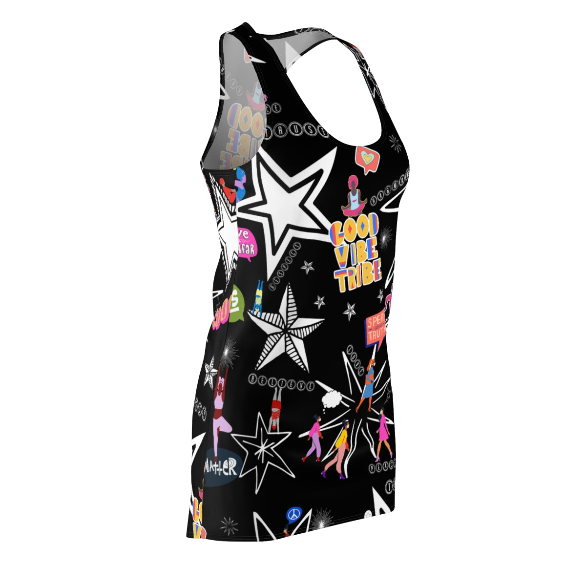Women's Cut & Sew Racerback Dress GOOD VIBE TRIBE