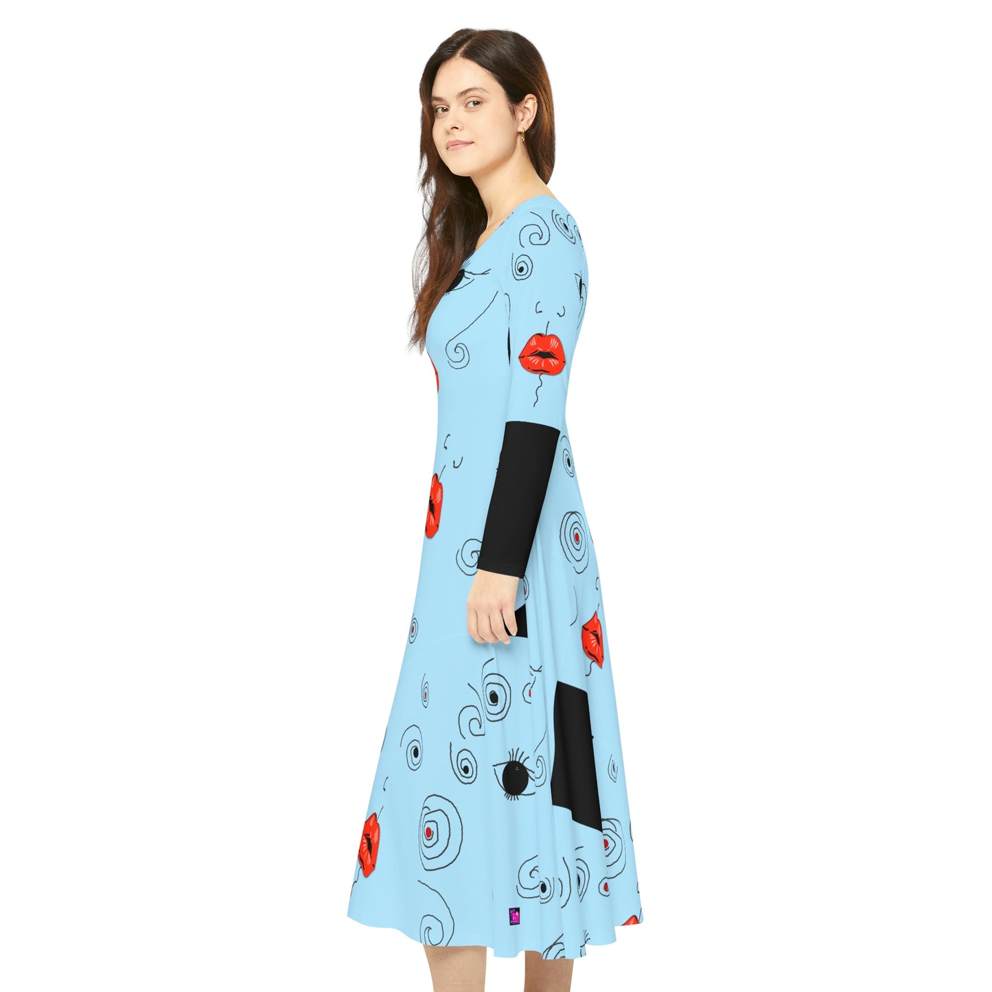 Women's Long Sleeve Dance Dress SCARLETT