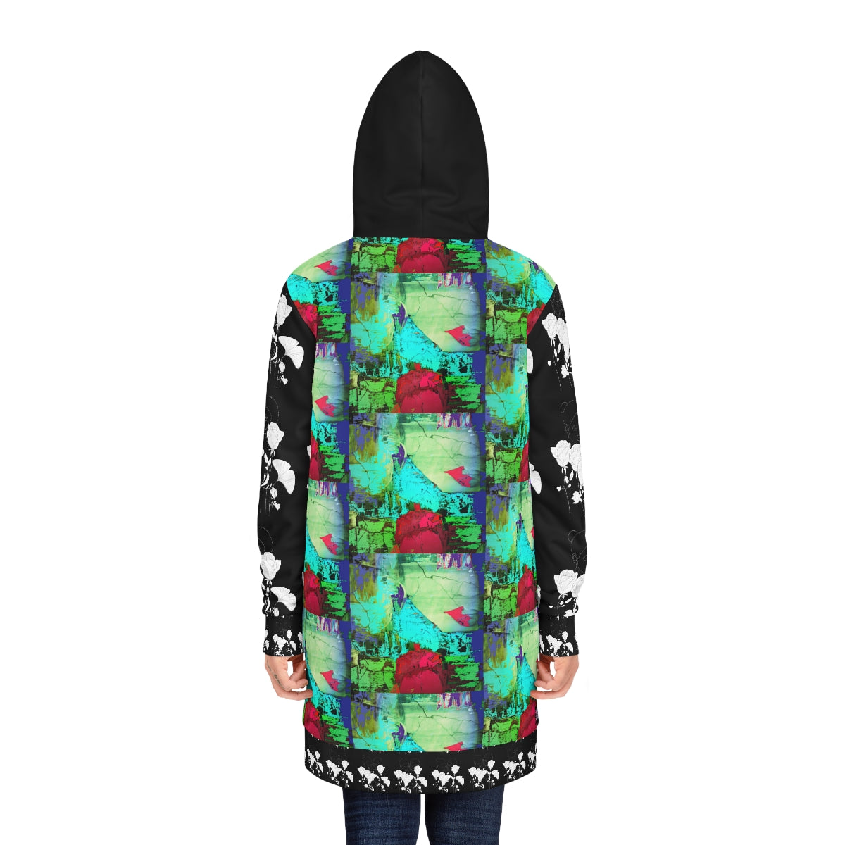 Women's Hoodie Dress (AOP) ROSES ARE RED