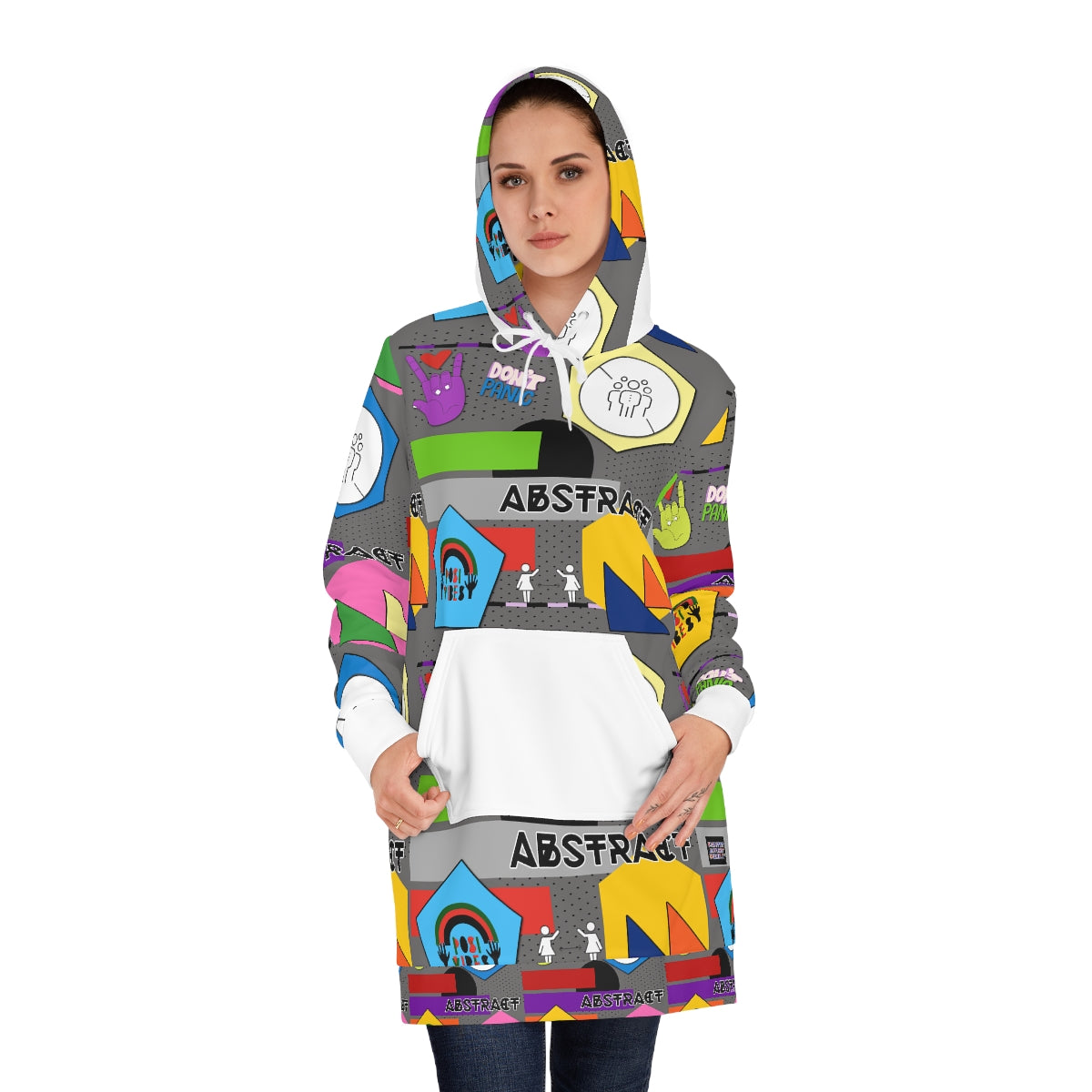 Women's Hoodie Dress (AOP) ABSTRACT VIBES