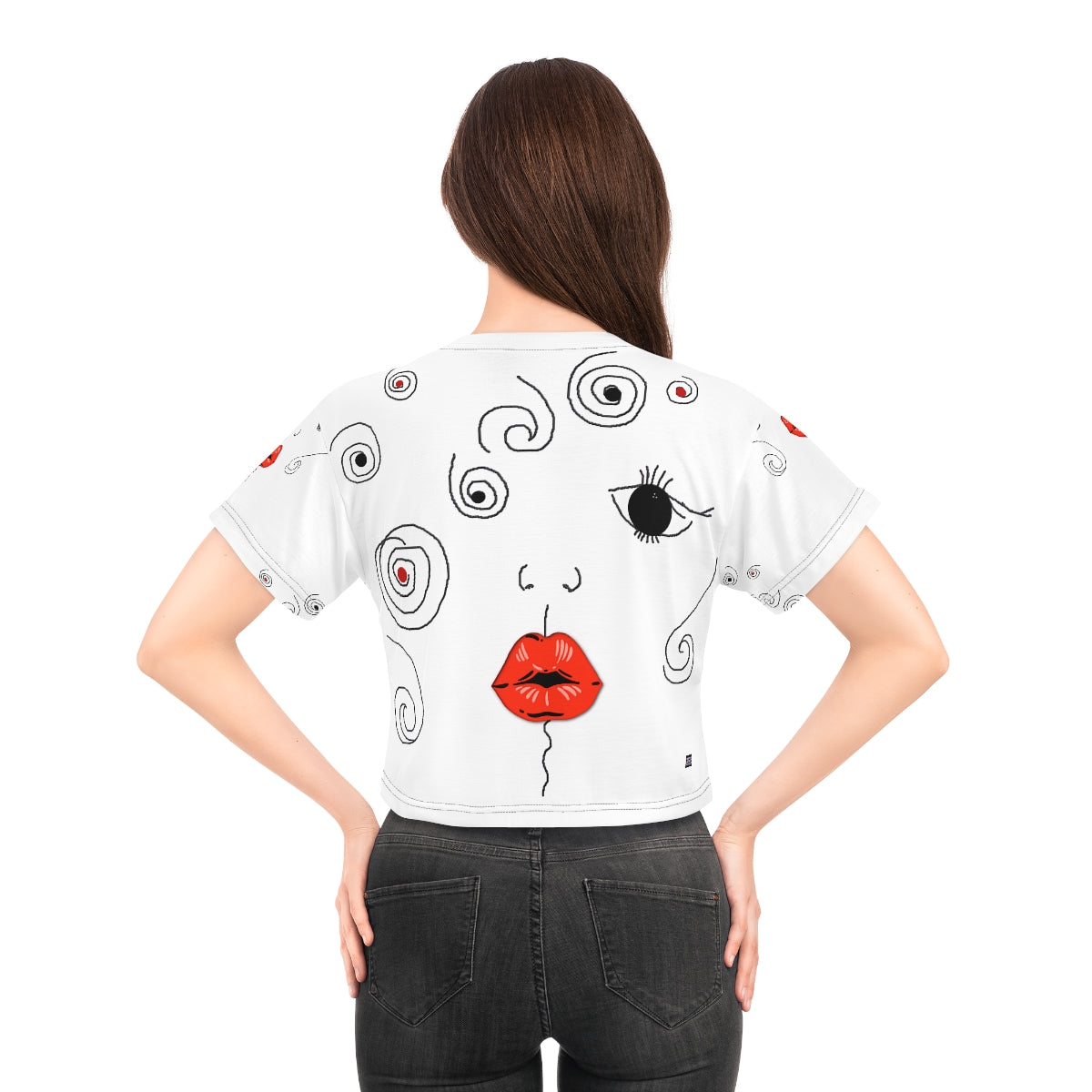 AOP Crop Tee KISS