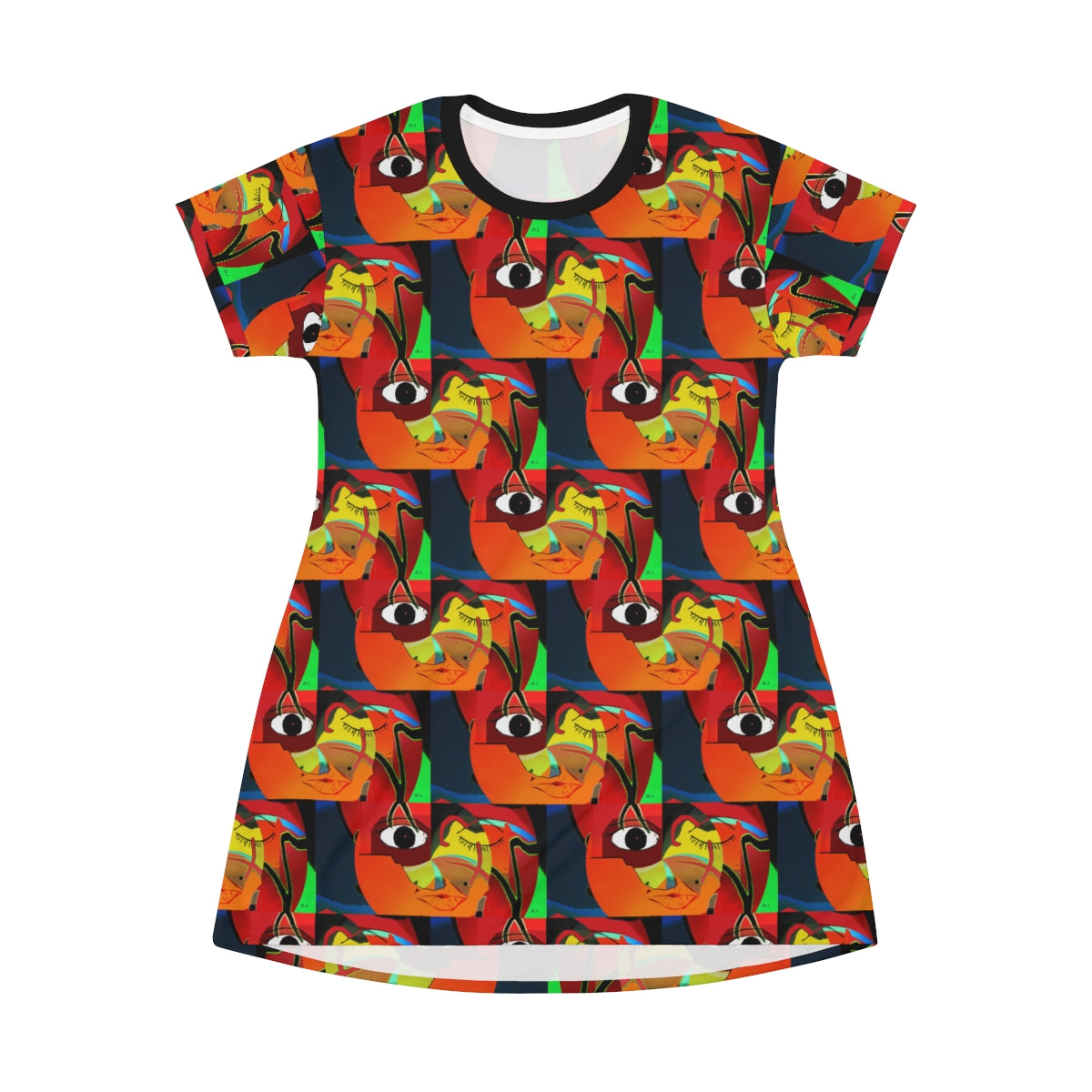 All Over Print T-Shirt Dress ABSTRACT CLOWN
