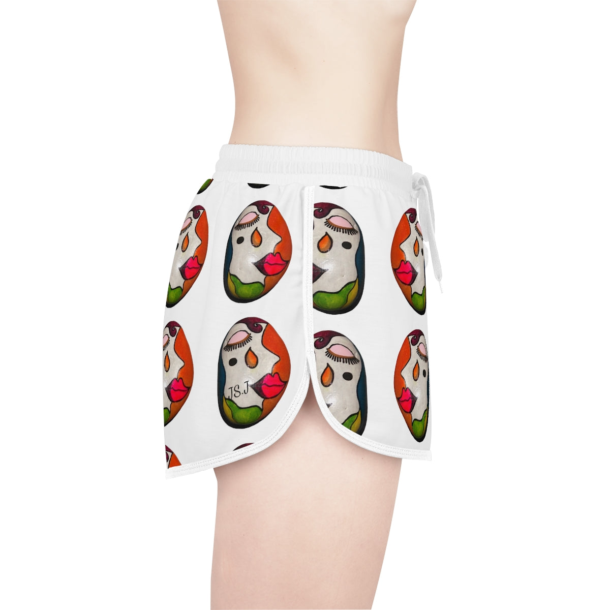 Women's Relaxed Shorts (AOP) PEBBLE ART RELAXATION