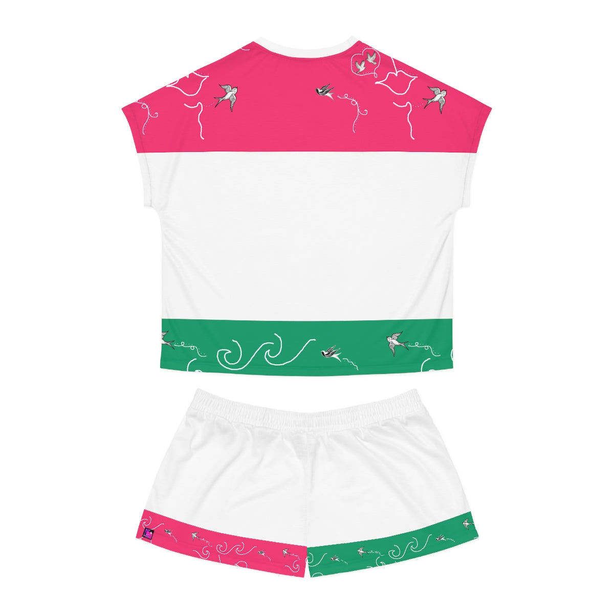 Women's Short Pajama Set (AOP) SWALLOWS