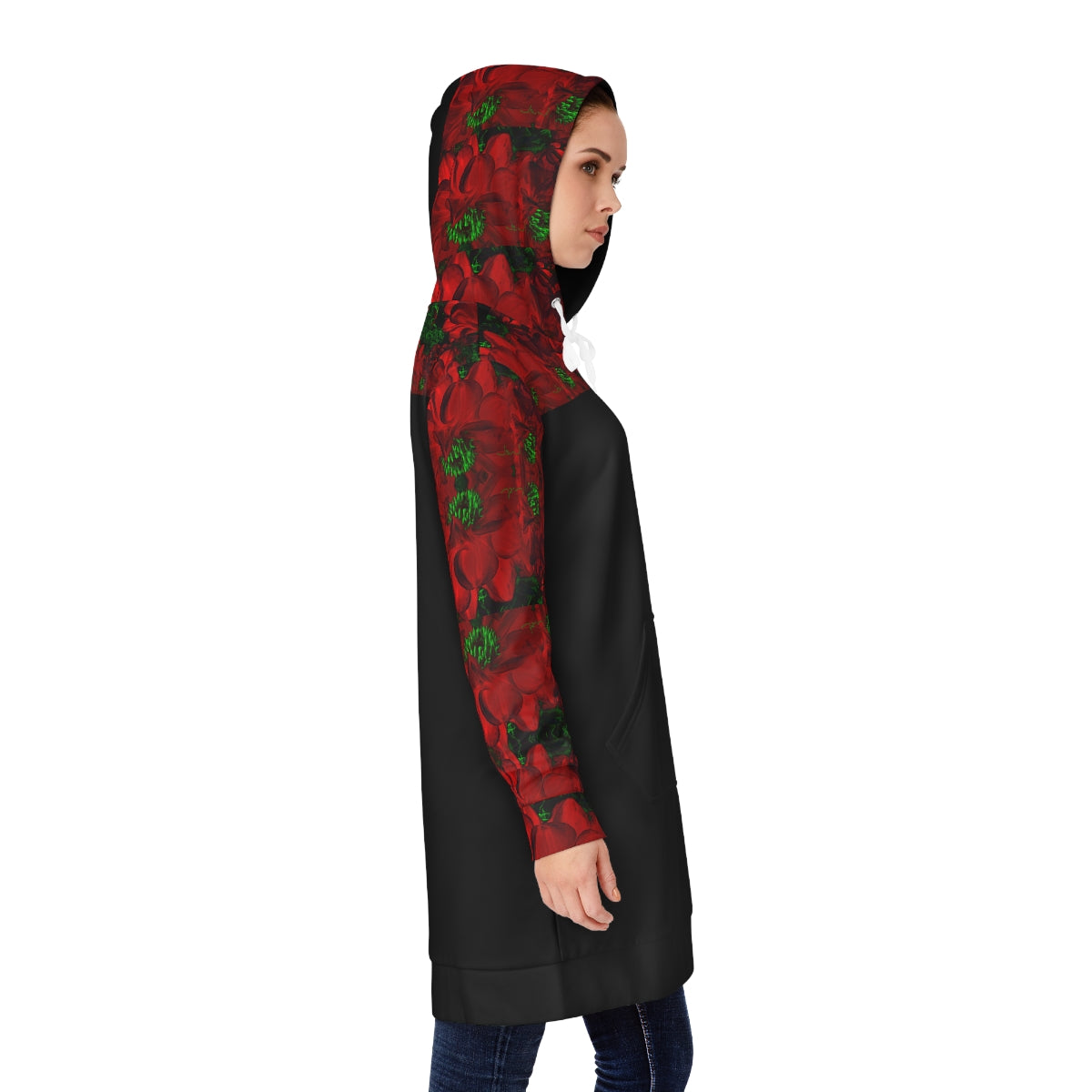Women's Hoodie Dress (AOP) FLOWERS FOREVER