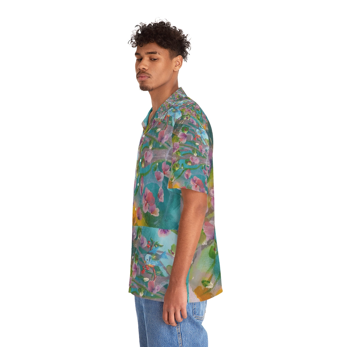 Men's Hawaiian Shirt (AOP) CUBA FLOWERS