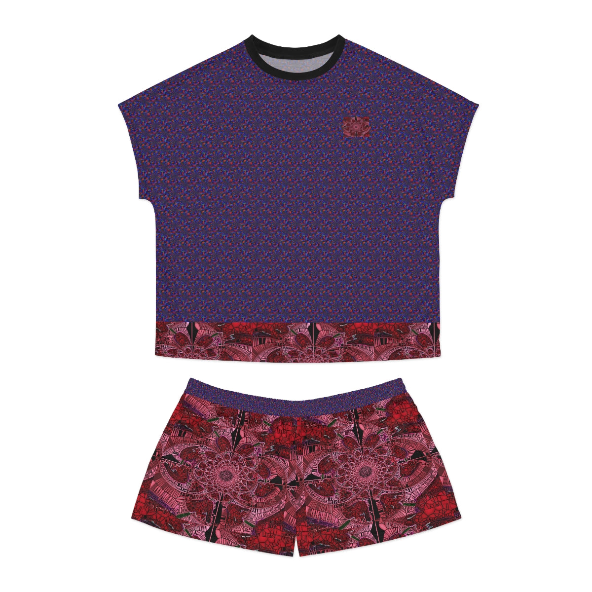 Women's Short Pajama Set (AOP) PURPLE EXTREME
