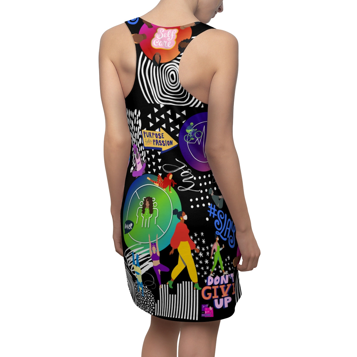 Women's Cut & Sew Racerback Dress BLACK NO SLACK