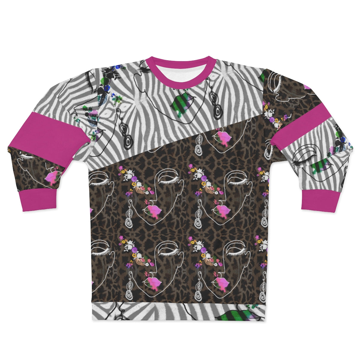 AOP Unisex Sweatshirt WILDLIFE & DOODLES