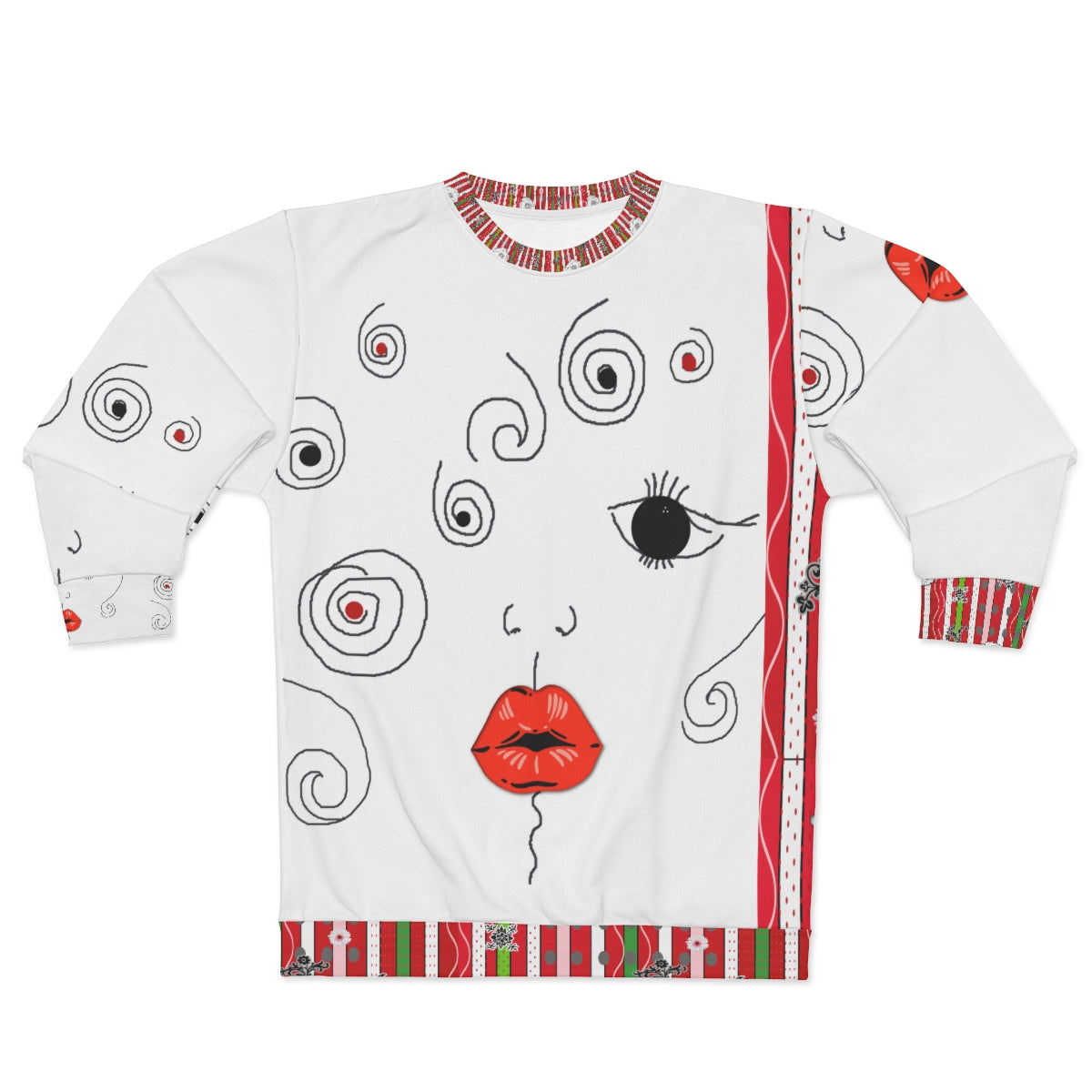 AOP Unisex Sweatshirt KISS & STRIPES
