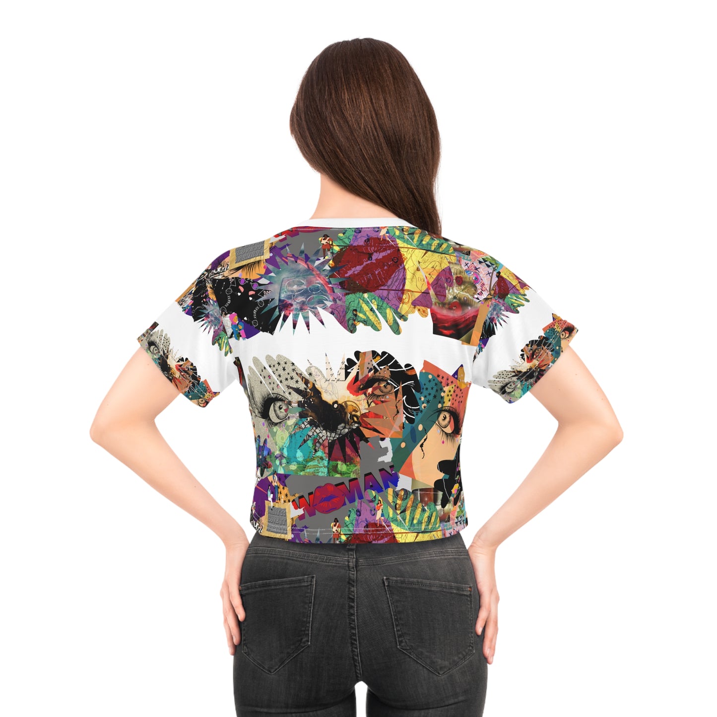 Crop Tee (AOP) MARCIA