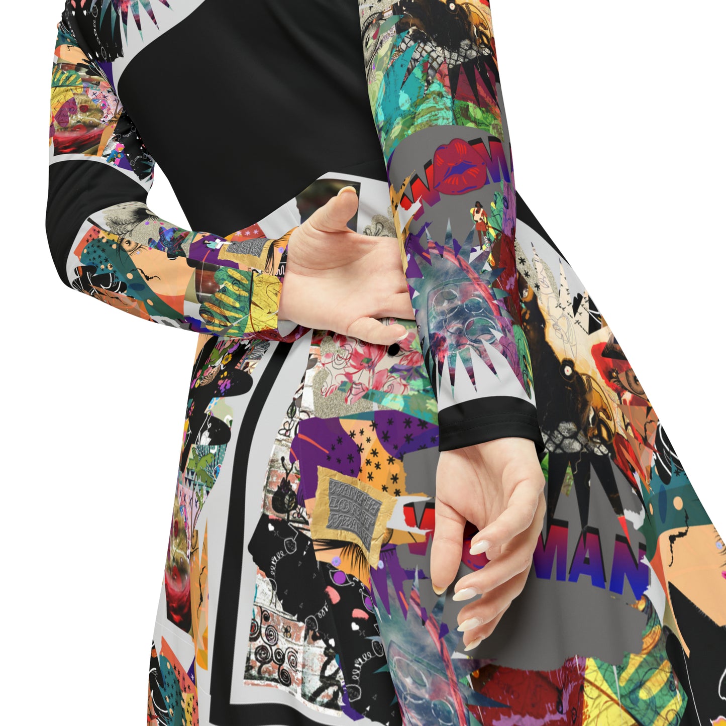 Women's Long Sleeve Dance Dress (AOP) MARCIA