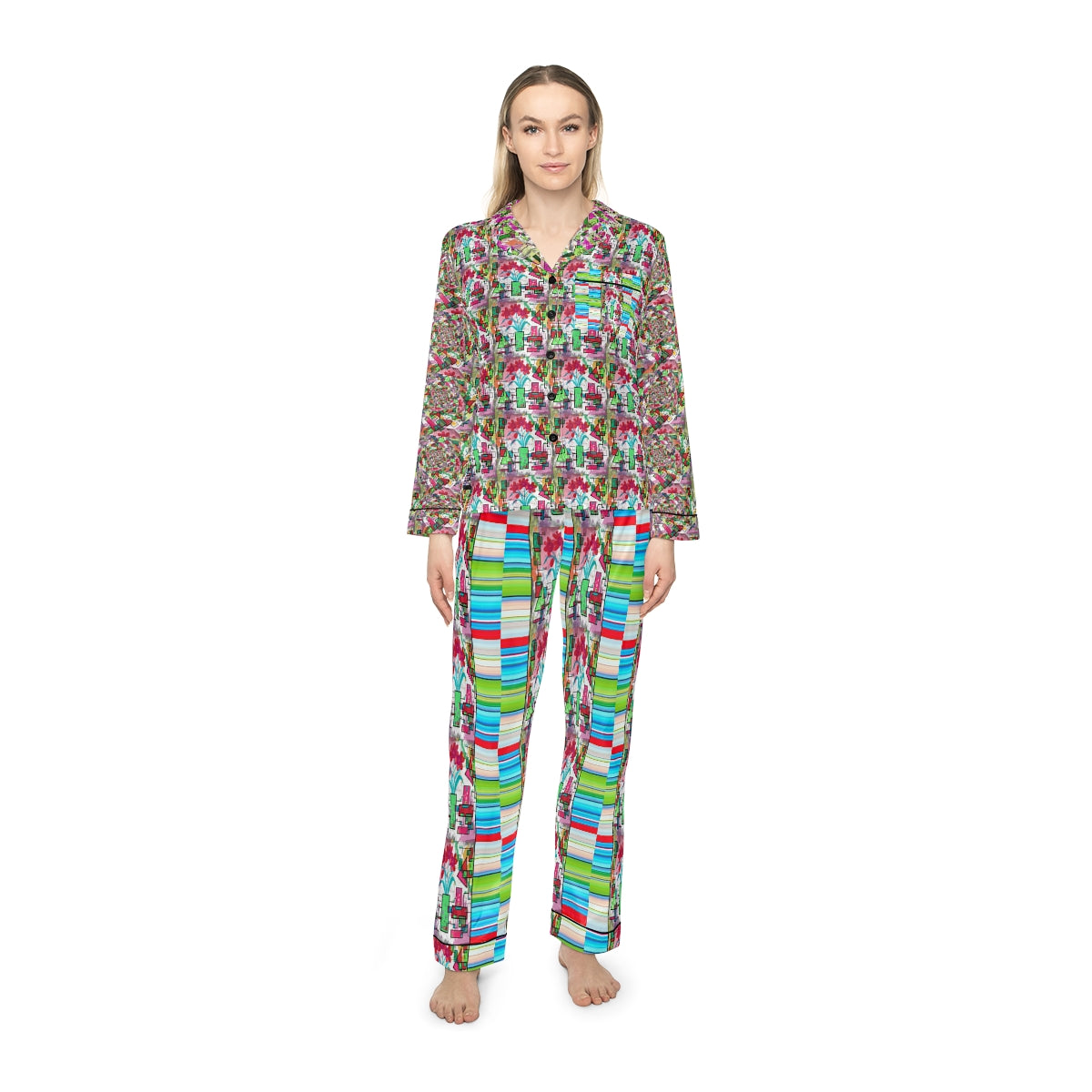 Women's Satin Pajamas (AOP) FLORAL DREAM