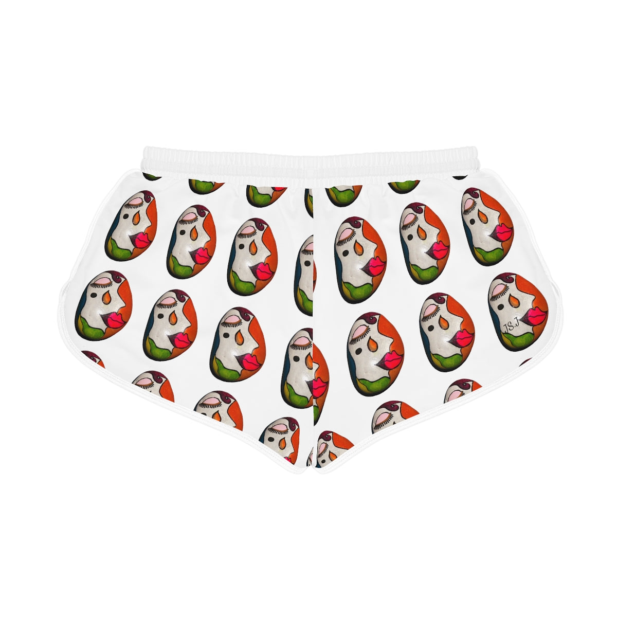 Women's Relaxed Shorts (AOP) PEBBLE ART RELAXATION