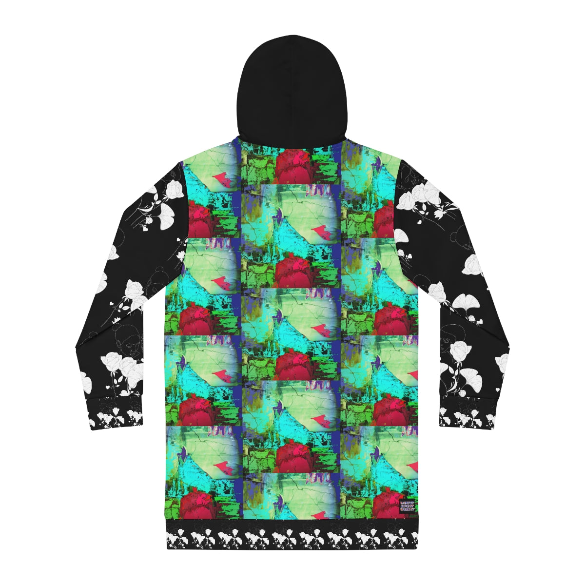 Women's Hoodie Dress (AOP) ROSES ARE RED