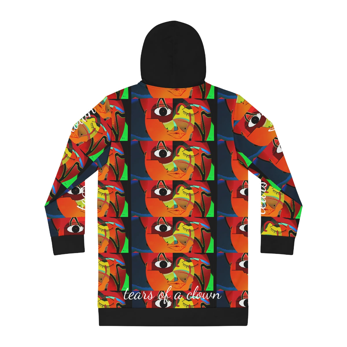 Women's Hoodie Dress (AOP) ABSTRACT CLOWN