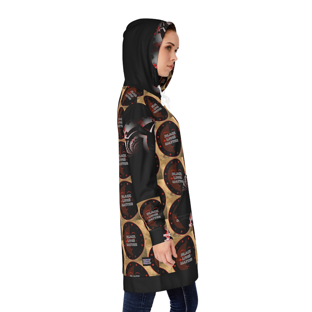 Women's Hoodie Dress (AOP) Black lives Matter