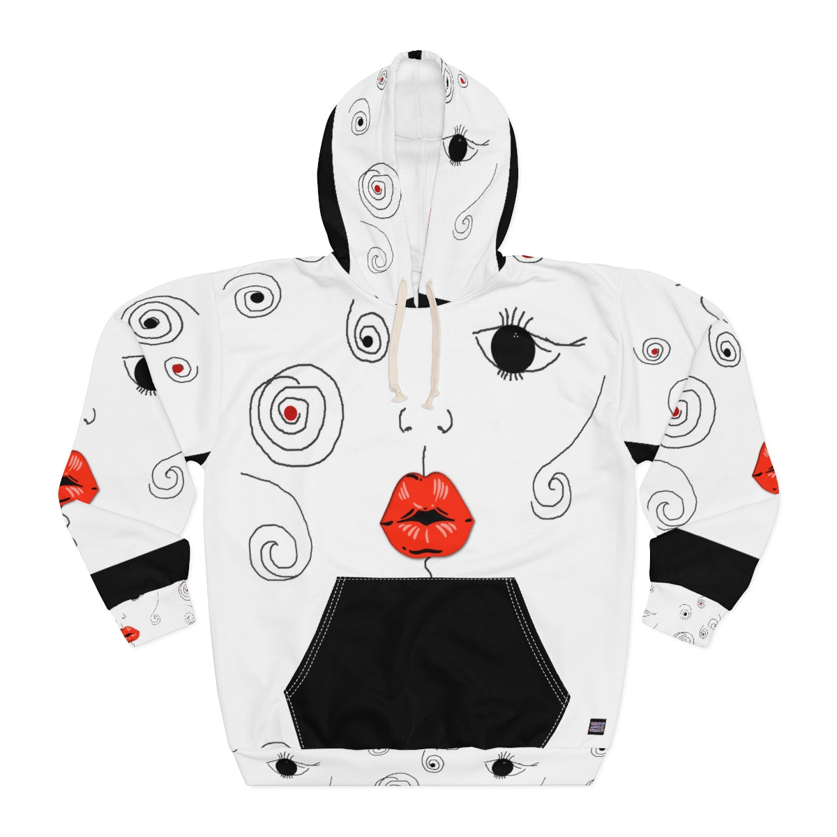 AOP Unisex Pullover Hoodie KISS