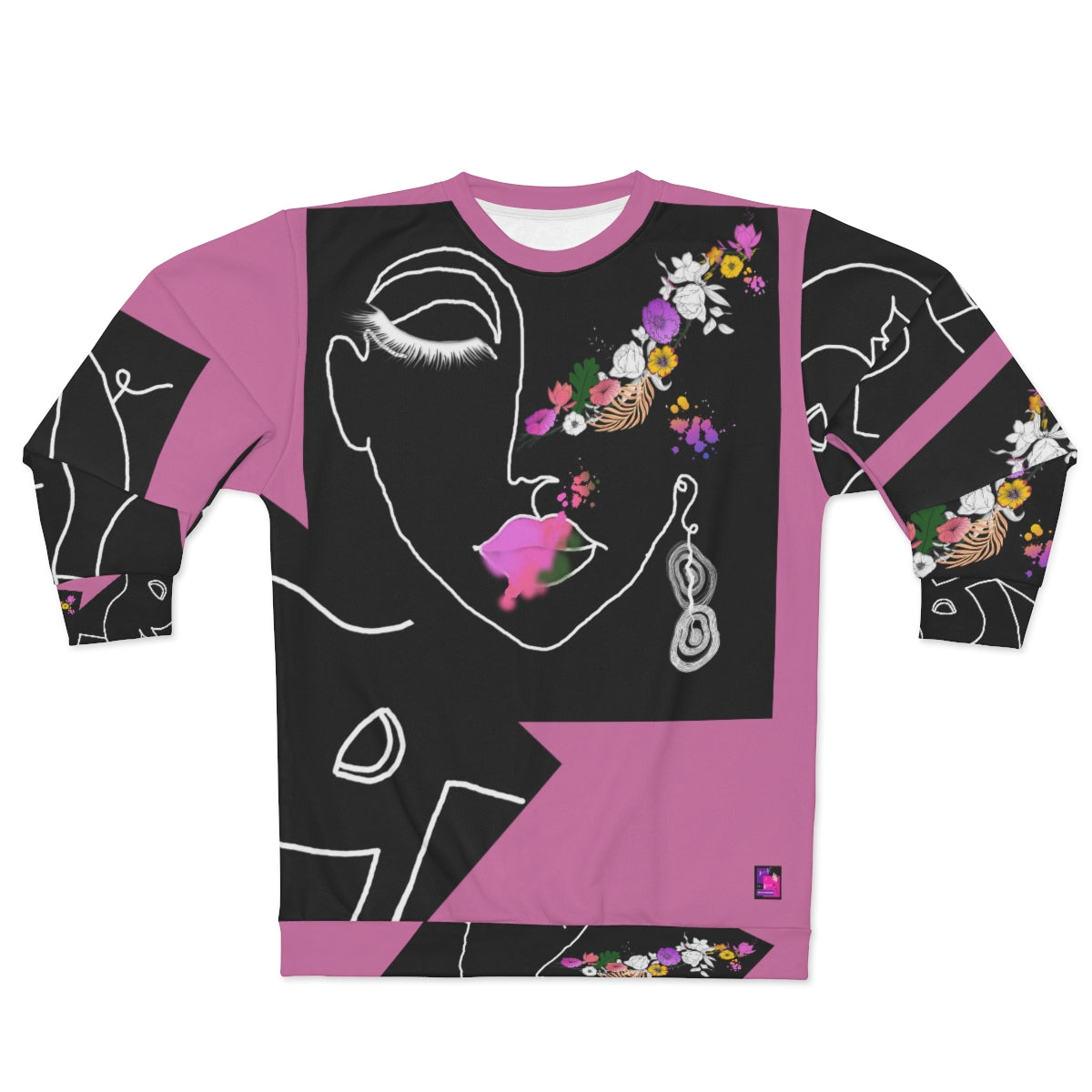 AOP Unisex Sweatshirt PINK PALETTE OF BLOOM