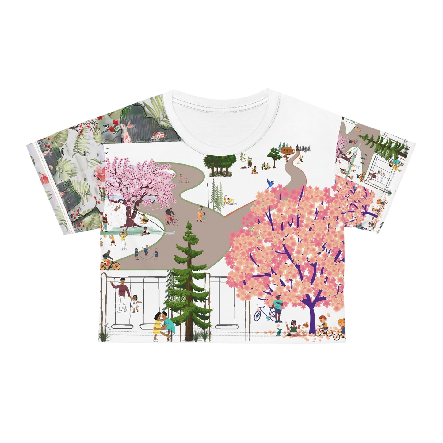 Crop Tee (AOP) BLOSSOM PARK