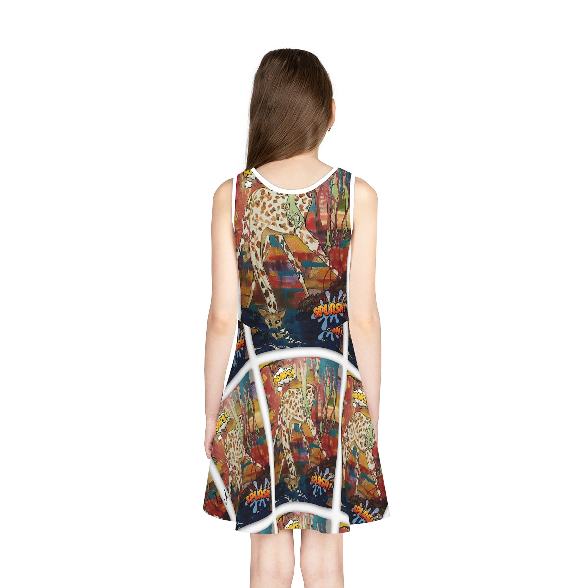 Girls' Sleeveless Sundress (AOP) HETTIE SPLASH