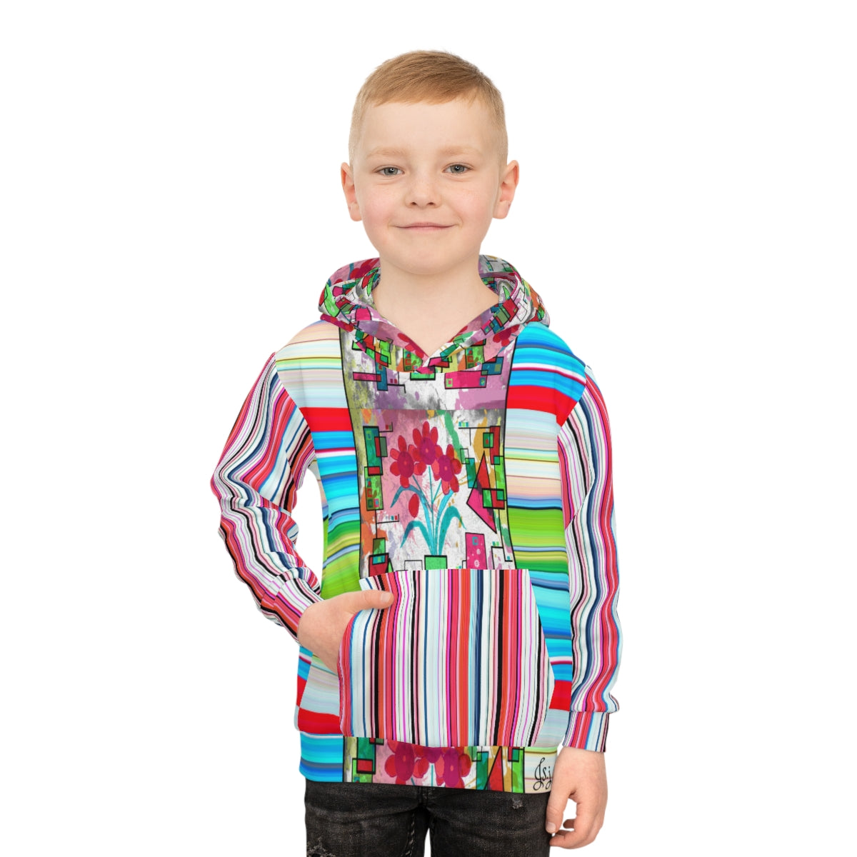 Children's Hoodie PETALS & STRIPES