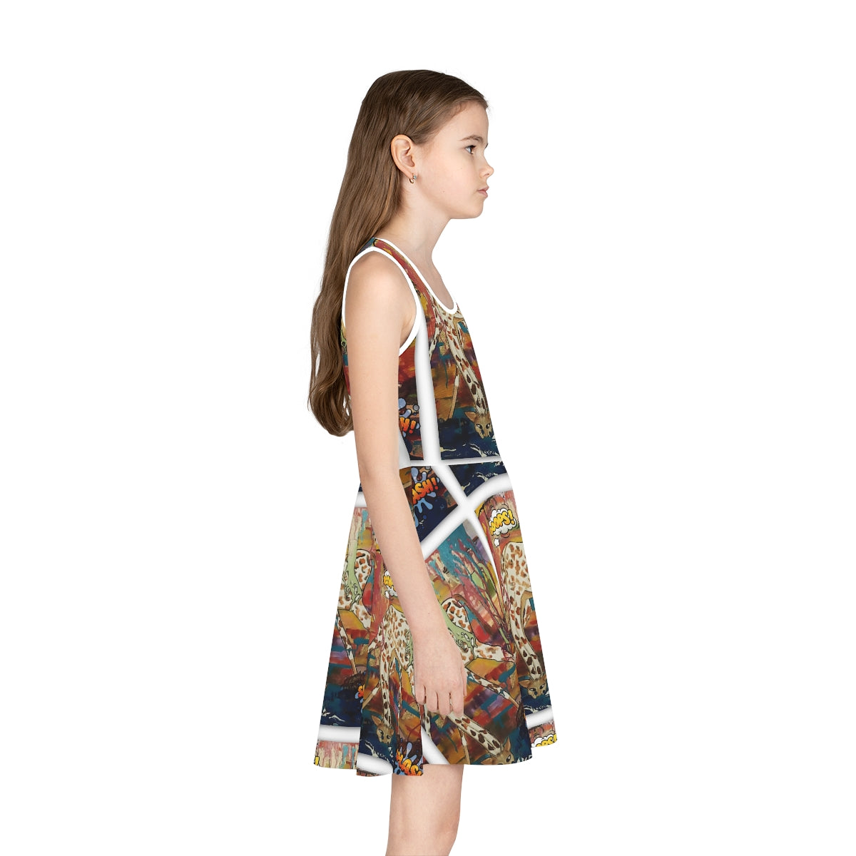 Girls' Sleeveless Sundress (AOP) HETTIE SPLASH
