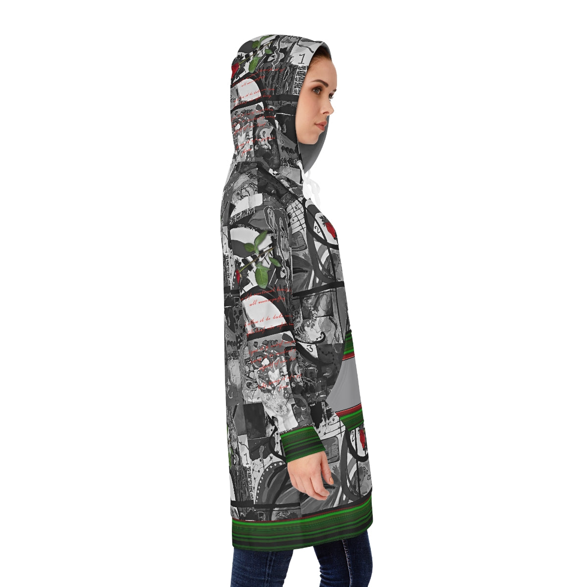 Women's Hoodie Dress (AOP) ROSE & GREEN