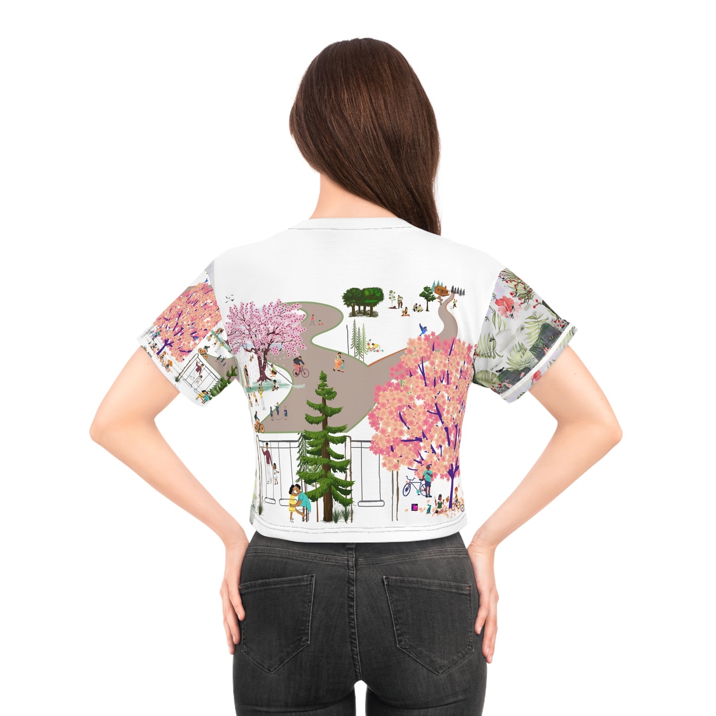 Crop Tee (AOP) BLOSSOM PARK
