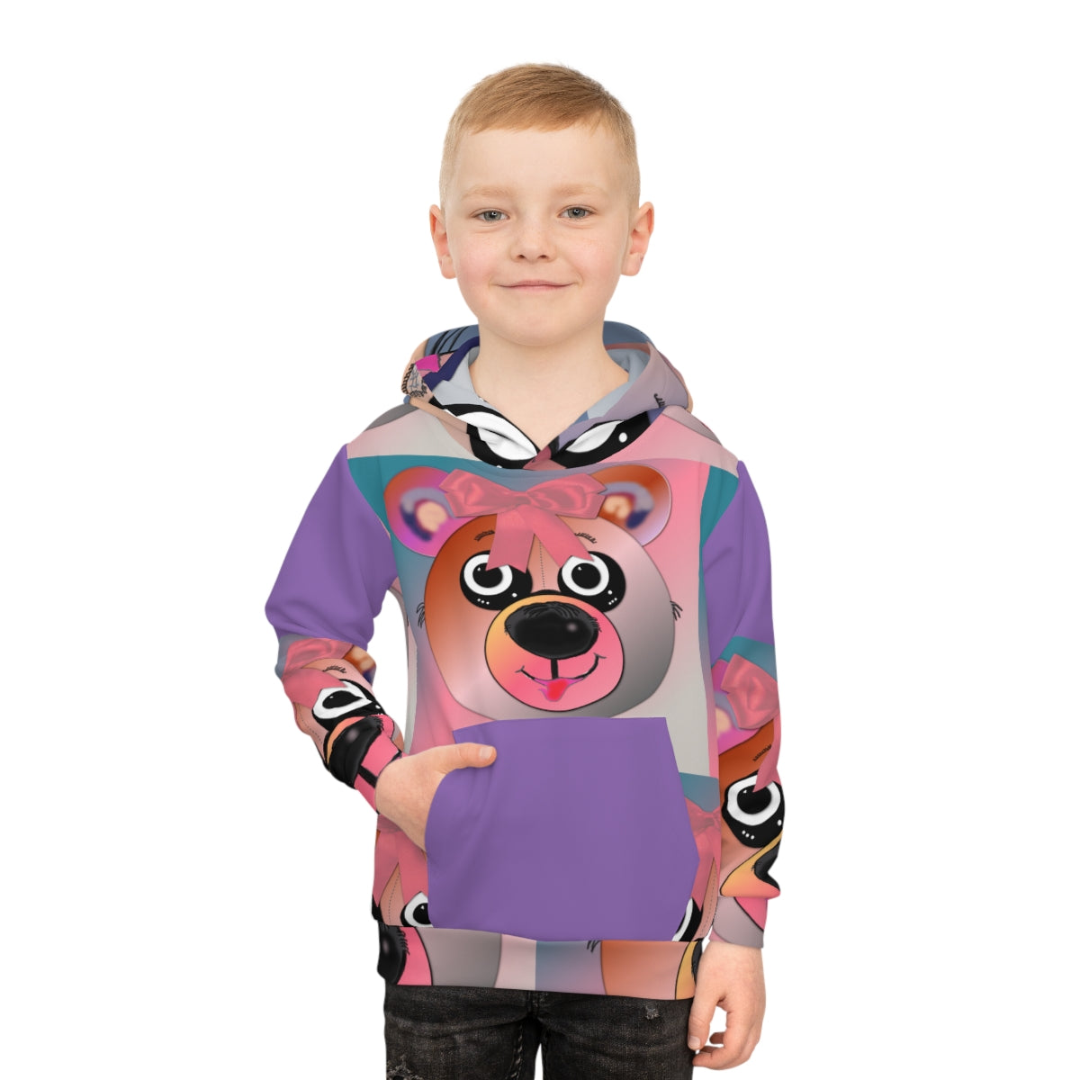 Children's Hoodie TEDDY IN PINK