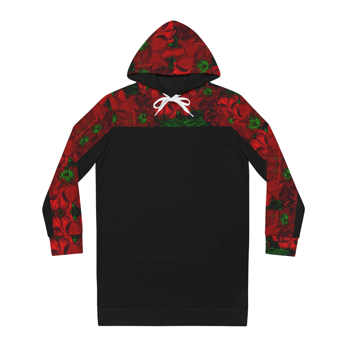 Women's Hoodie Dress (AOP) FLOWERS FOREVER
