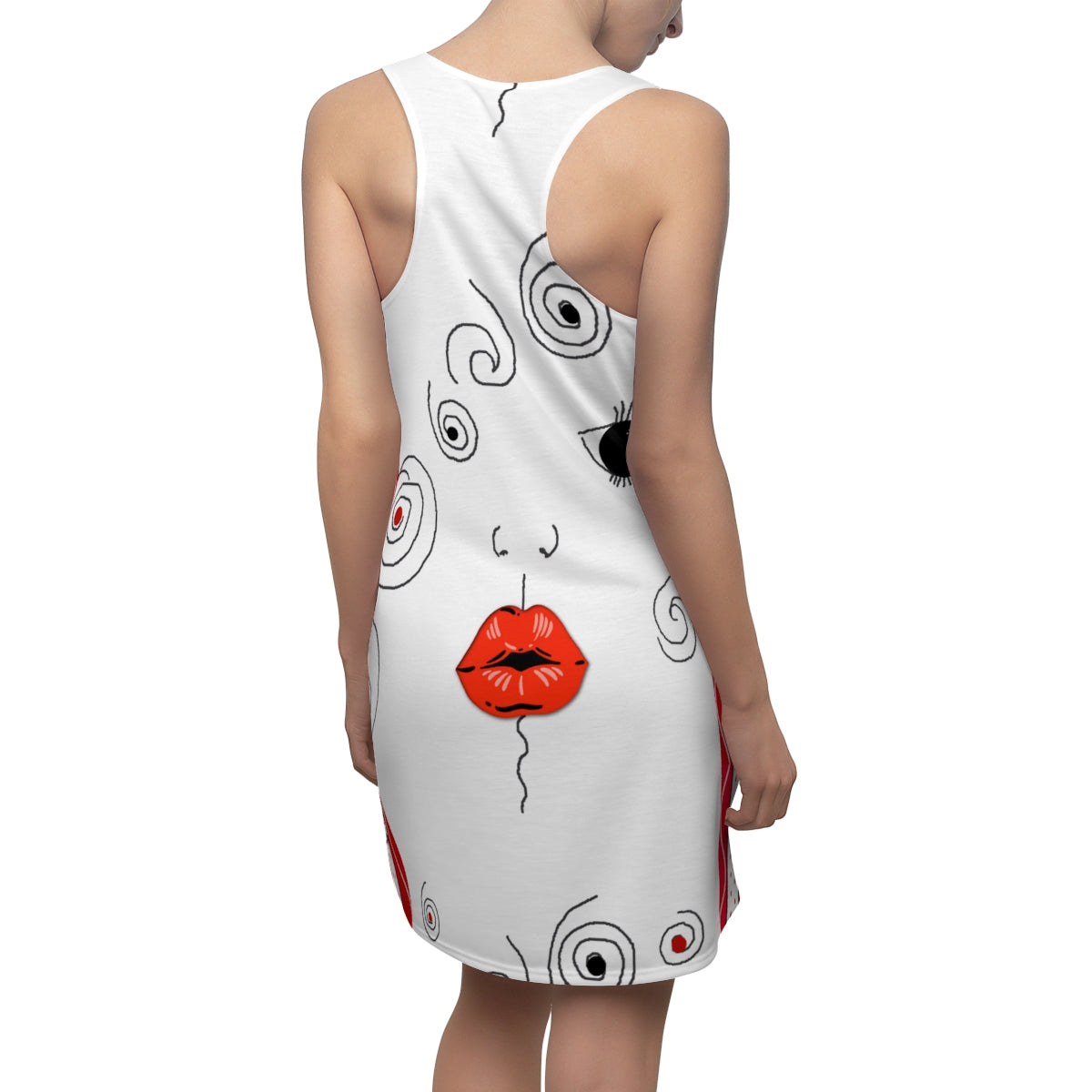 Women's Cut & Sew Racerback Dress KISS & STRIPES