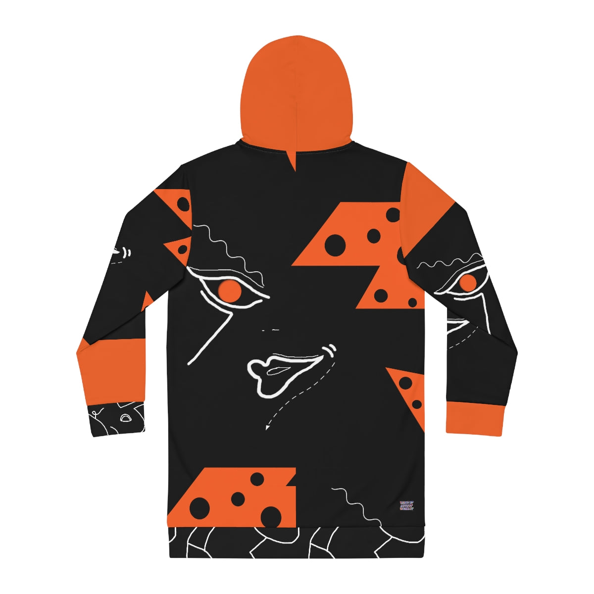 Women's Hoodie Dress (AOP) FACE DOODLES TANGO